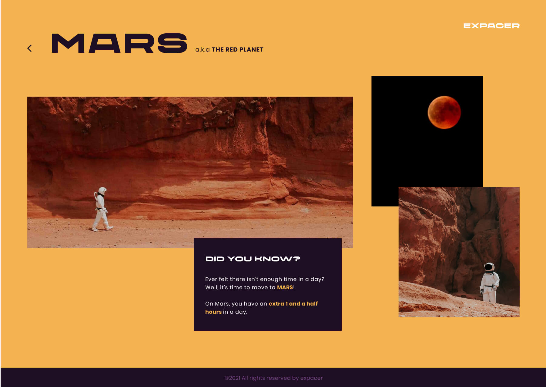 UI Design Mars Expacer